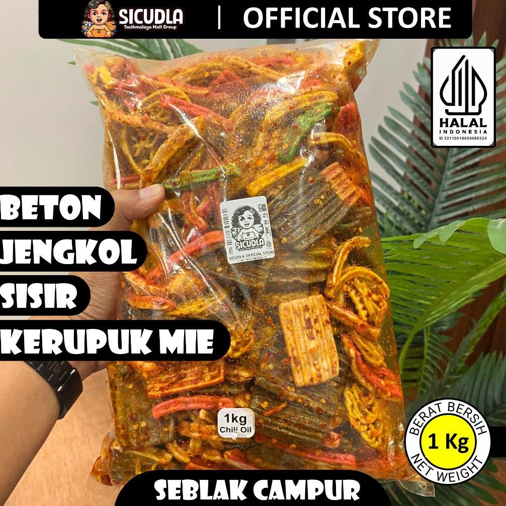 

1 KILO - SiCudla SEBLAK CAMPUR - [ SEBLAK BETON - SEBLAK ASBES - SEBLAK SISIR - SEBLAK KERUPUK MIE ] RENYAH - PEDAS CHILI OIL Nugi