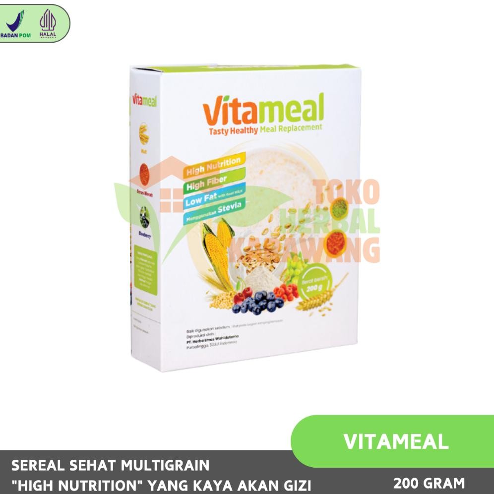 

Vitameal Isi 200gr - Sereal Sehat Multigrain Turunkan Gula Darah, Diabetes, Kolesterol Pengganti Nasi Nugi