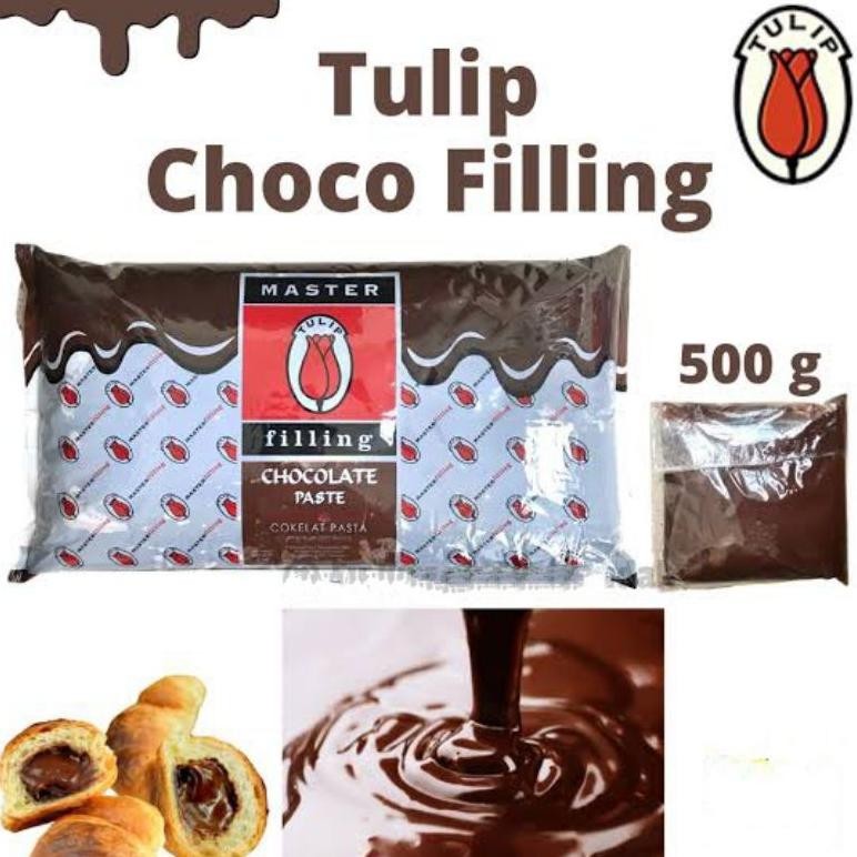 

Tulip Chocolate filling repack 500 gram selai coklat isian roti cake donat bisa juga untuk topping es kulkul Nugi
