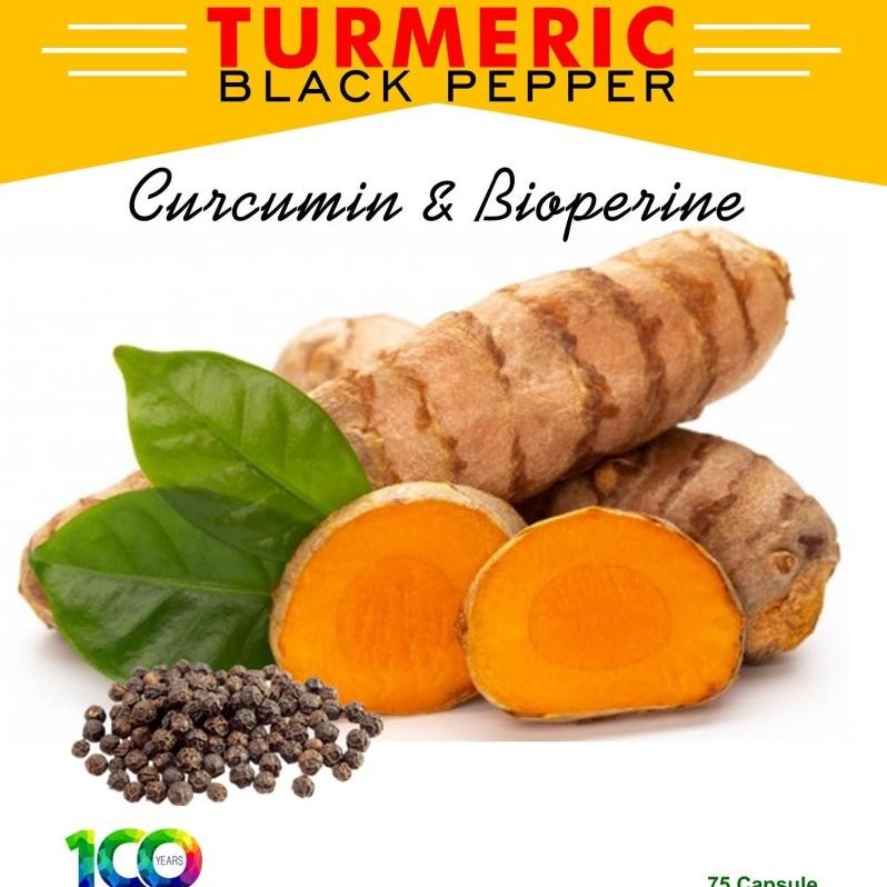 

Kunyit Dengan Lada Hitam Ekstrak 75 Kapsul Curcumin Bioperine