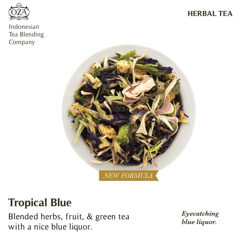 

OZA Tea - Tropical Blue | Artisan Tea - Herbal Tea | Specialty Grade | Teh Premium | 40 gram (20 cups) Nugi