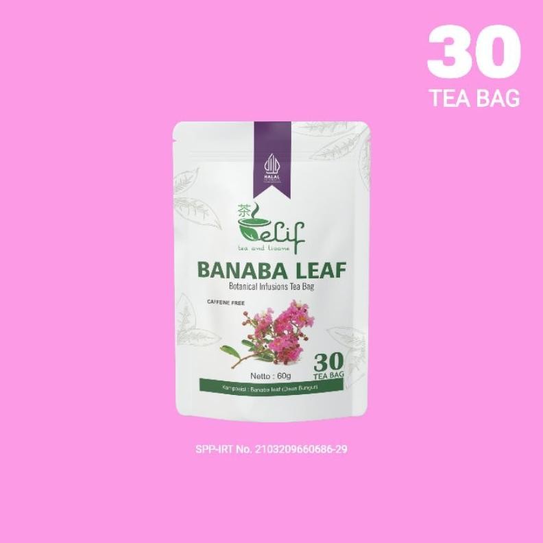 

ELIF TEA AND TISANE Banaba Leaf Tea | Diabetes Kolesterol Darah Tinggi | 30 Tea Bag Nugi