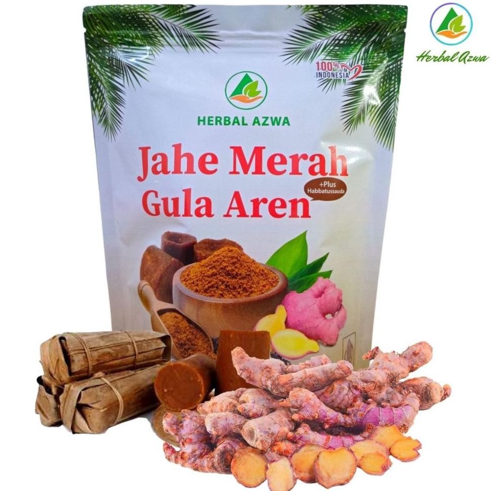 

Azwa Jahe Merah Gula Aren Plus Habbatusauda Kemasan 1Kg