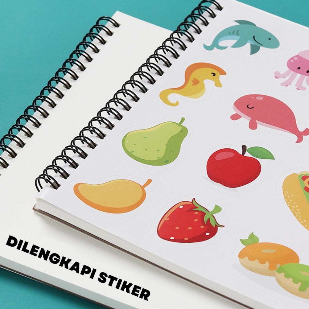 

Ah67 [Ready] Aimilo Sketchbook A4 Buku Gambar Anak Astronot Jilid Spiral Kertas Tebal 30 Lembar Ah67