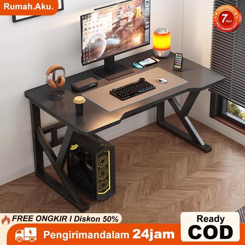 Ra Meja Gaming Meja Komputer Meja Belajar Meja Pc 140Cm Meja Komputer Laptop Minimalis
