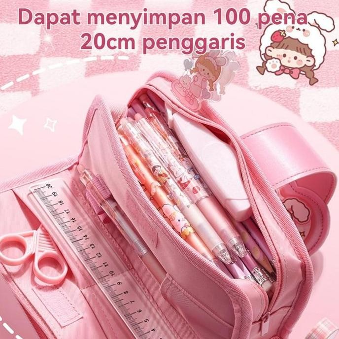 

Kotak pensil multi-lapis kartun berkapasitas besar, dekompresi kartun, kotak pensil siswa sekolah dasar bernilai tinggi, kotak pensil manis, alat tulis sekolah dan aksesori TRM