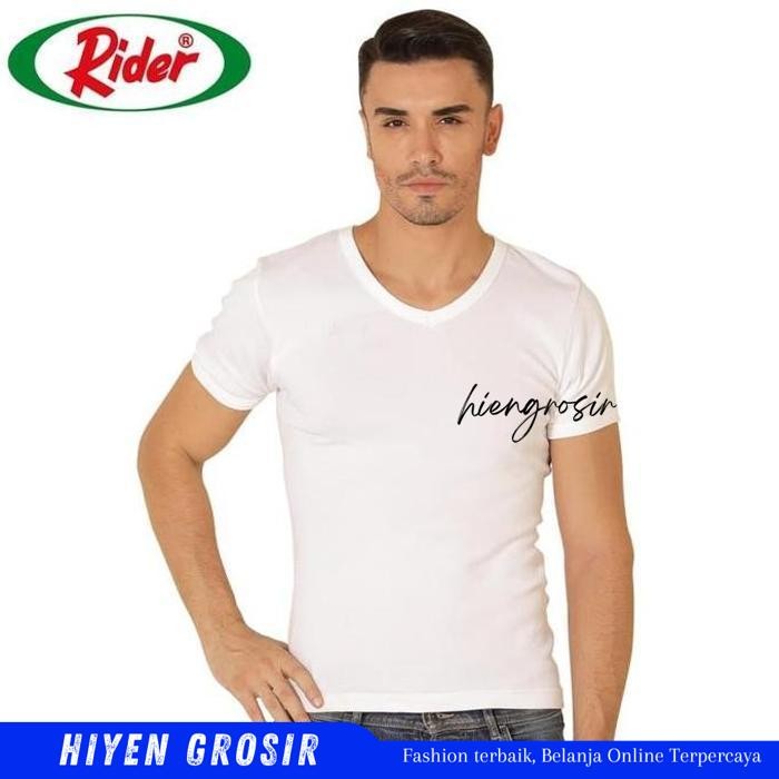 HG- KAOS OBLONG PRIA RIDER PUTIH KAOS DALAM PRIA DALAMAN O & V BY HIEN GROSIR FRESH 