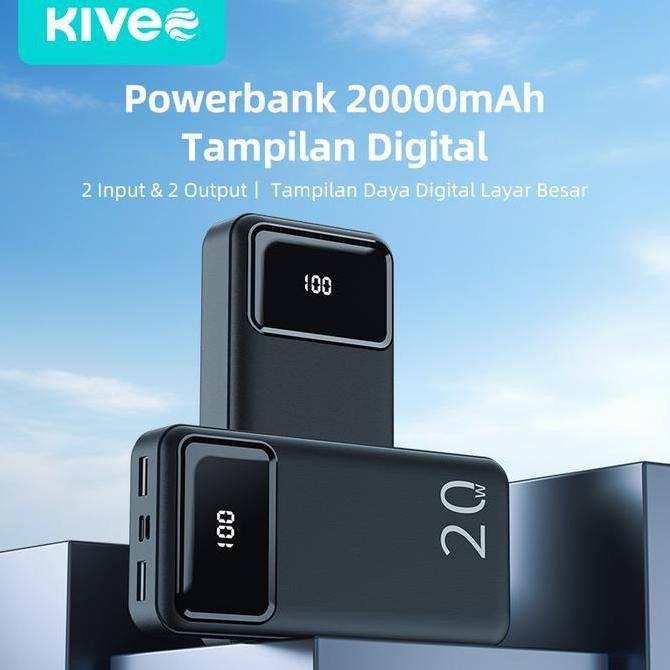 Sale Kivee Powerbank 20000 Mah Power Bank Fast Charging Murah Mini Lcd