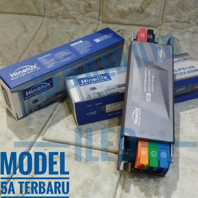 Trafo LED Strip 5A 12v Power Supply Slim Tipis AC DC 5Ampere 60watt 5