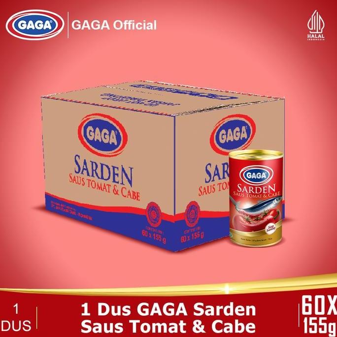 

Gaga Sarden Tomato Chili 155 1 dus = 60 pcs