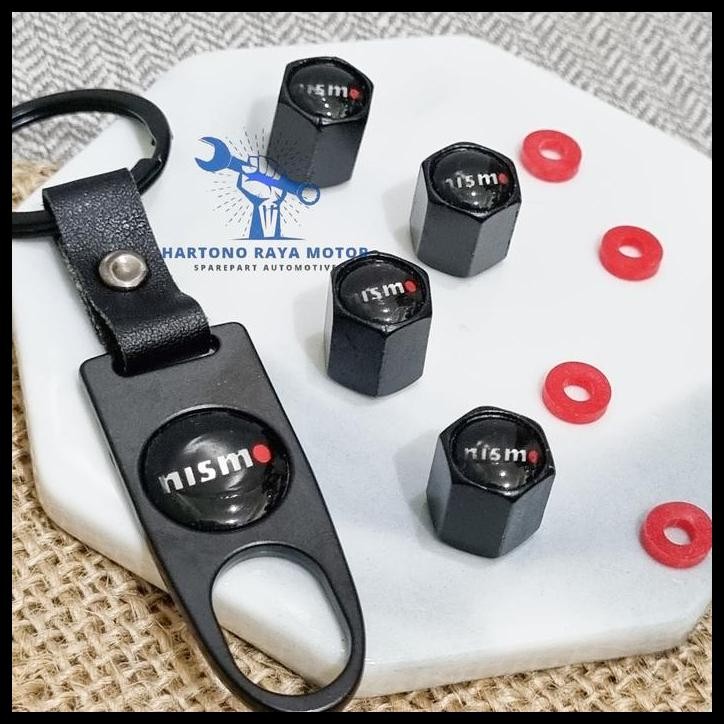 TERBARU PENUTUP PENTIL BAN MOBIL LOGO NISMO + GANTUNGAN KUNCI NISMO NISSAN 