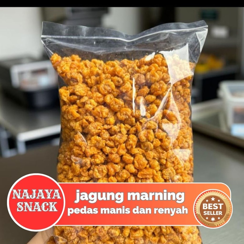 

Alhusna snack-Jagung Marning Pedas Manis-Snack kiloan 500g-1kg