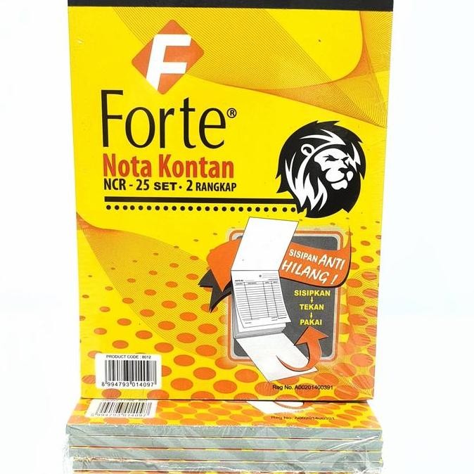 

Grosir ( 10 Buku ) Buku Nota Kontan A6 Forte Rangkap 2 Ncr-25Set (Kecil)