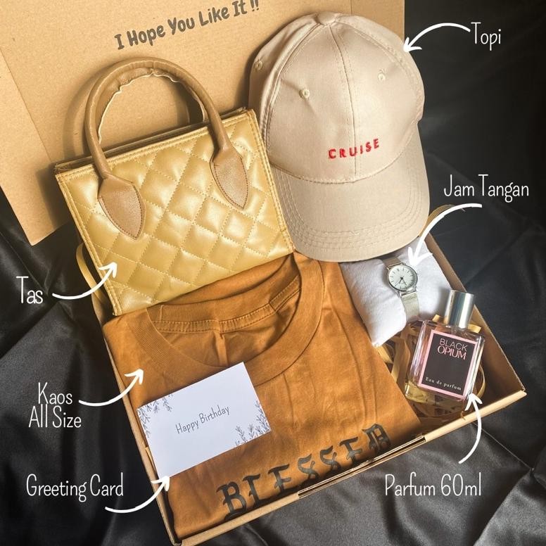 

[Brown Edition]Gift Box Tas Kaos Cewek/Kado Pacar/Kado Ulang Tahun/Hampers Cewek/Kado Anniversary/Kadovalentine/Kado Wisuda/Kado Wedding/Kado Pernikahan/Kado Kompre/Hampers Lebaran/Hampers Ramdhan/Hampers Syukuran
