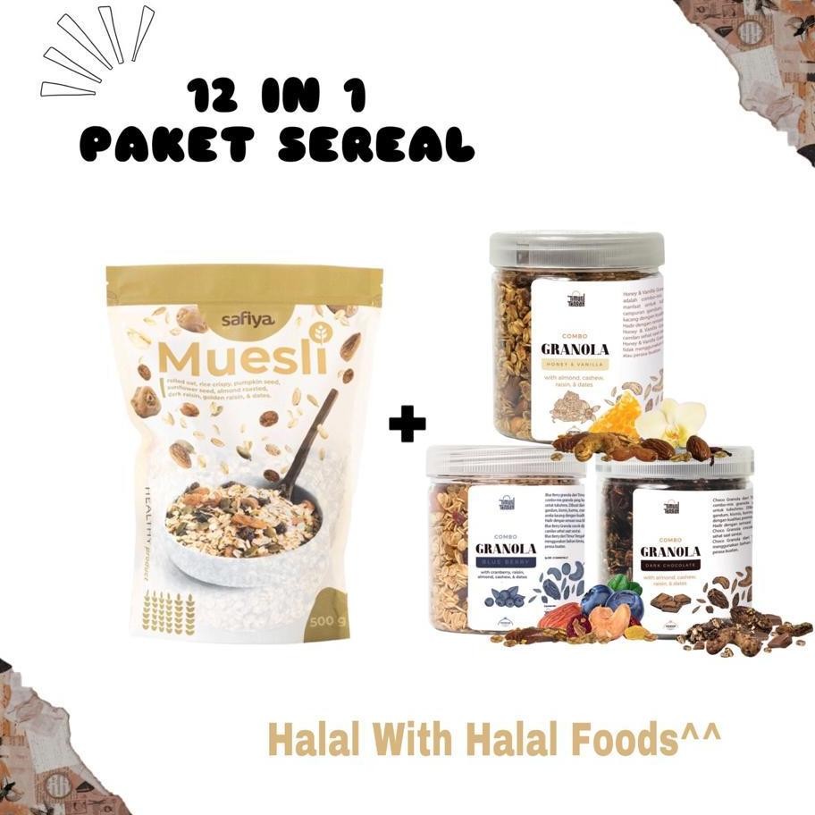 

Sereal Paket Muesli Gram Safiya Granola Atau 250 G Timur Tengah With Almond For Healthy