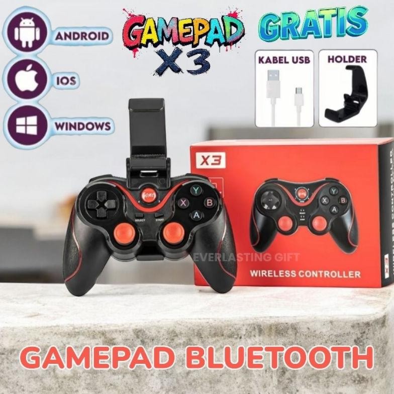 Gamepad Bluetooth Stick X3 Wireless Controller Joystick Termurah 