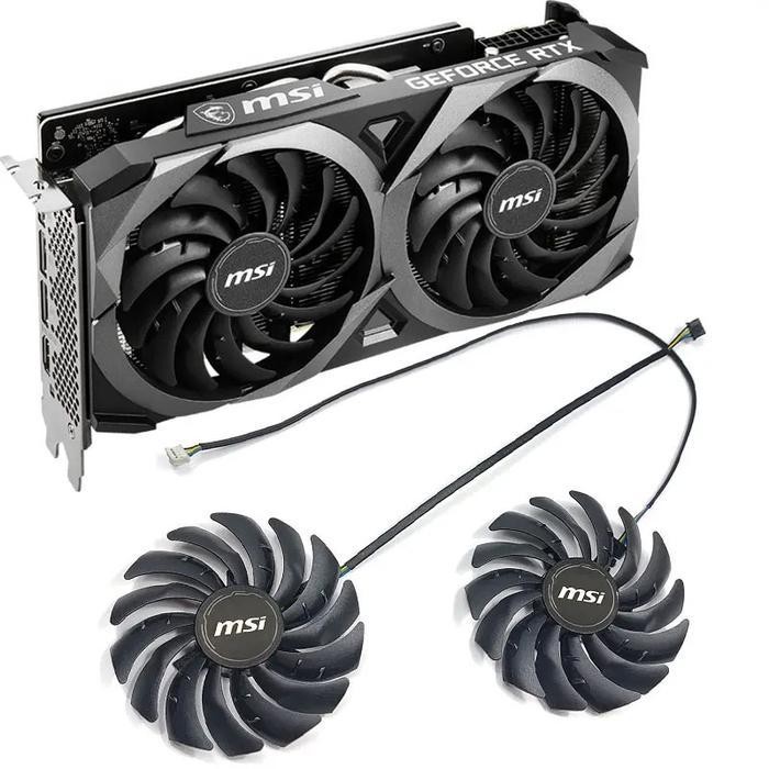 Kipas Vga Gpu Fan Msi Ventus Gtx Rtx 1660, 1660S, 1660 Ti, 2060, 2060S, 3060, 3070 Laptop Original D