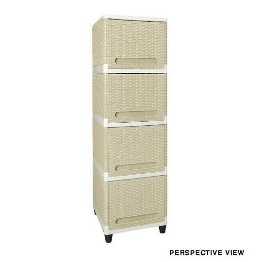 Stok Sj Club Lemari Plastik Flip Susun 4 Lemari Plastik Pintu Sliding Laci Furniture