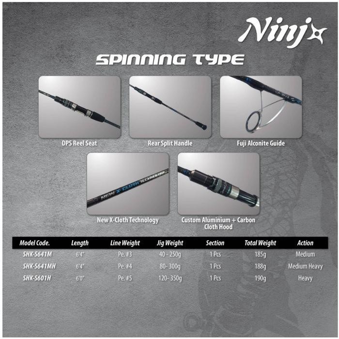Ninja Shuriken Jigging Rod Joran Pancing