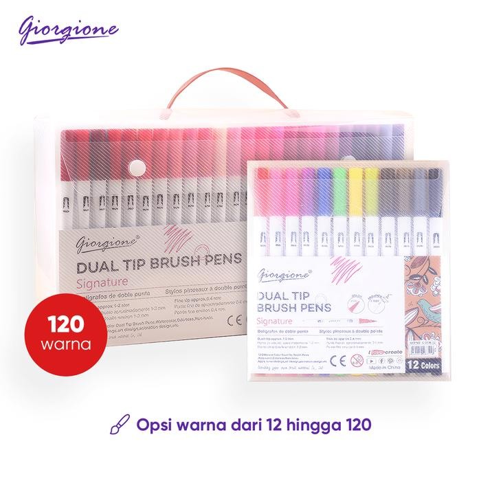 

BEST SELLER Giorgione Markers Brushpen Dual Tip Marker Pen Pulpen Outline Dua Ujung G-DTW