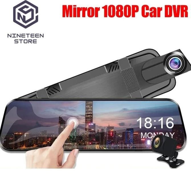 Kamera Mobil Dashcam DVR 10 Inch Sepion Camera Depan Belakang CCTV