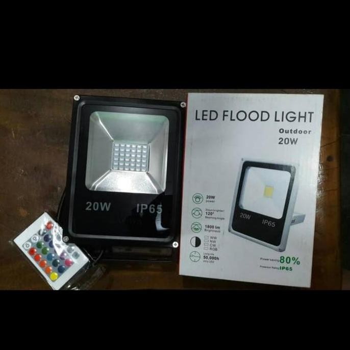 lampu sorot rgb warna warni 20w 20 watt led outdoor led