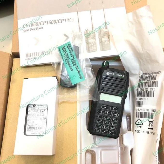 NEW Motorola Ht Cp 1660 350Mhz Frekuensi 350 - 390 Garansi 1 tahun