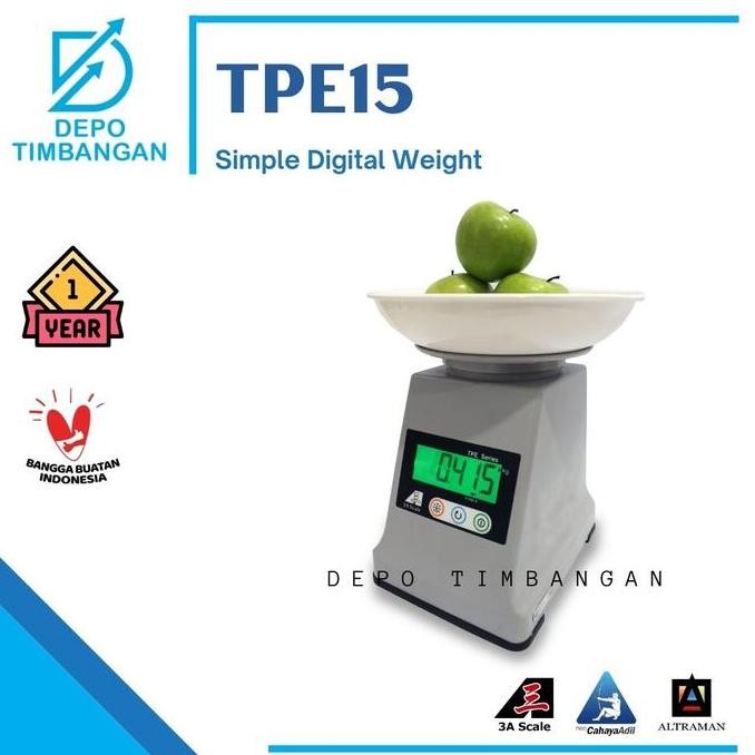 Timbangan Simple Weighing 3A TPE | TPE Weighing Scale 15 Kg H24