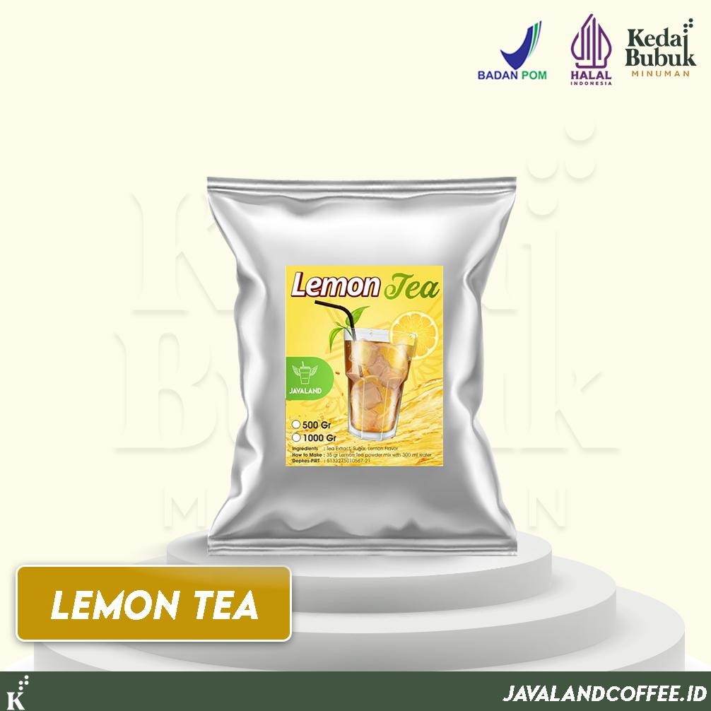 

Javaland Bubuk Minuman Rasa Lemon Tea / Teh Lemon 1Kg - Regular Plain | Es Teh | Bubble Powder Drink Boba Nugi
