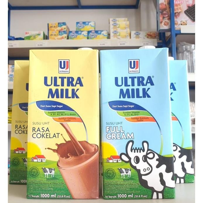 

Susu UHT Ultra Full Cream 1Liter / Susu Ultra Cokelat 1 Liter Nugi