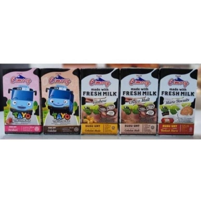 

Cimory uht 125ml coklat, strawberry,malt, cashew,Marie isi 40 Nugi