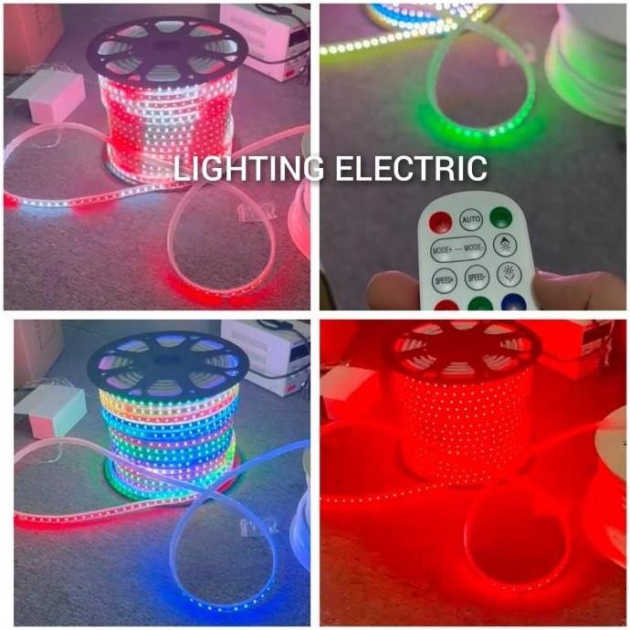 Lampu led strip selang RGB warna warni Running berjalan 50M Waterproof outdoor