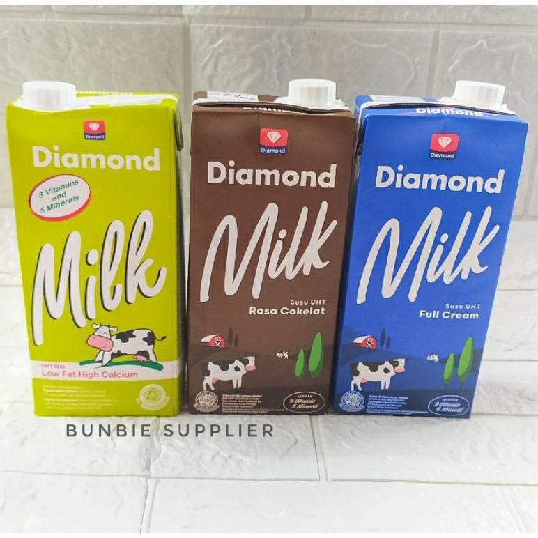 

Susu UHT Diamond 1Liter x 12 (Karton) | Full Cream | Cokelat | Lowfat 1000ml Nugi