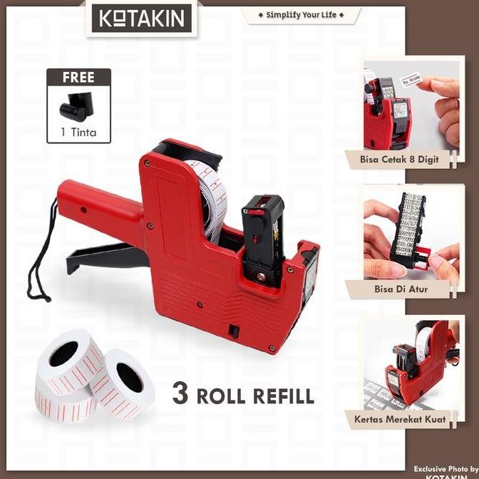 

Alat Label Harga 1 Baris Tempel Tag Harga Jualan Chiki Kerupuk Penempel Harga Barang Mesin Tembak Harga