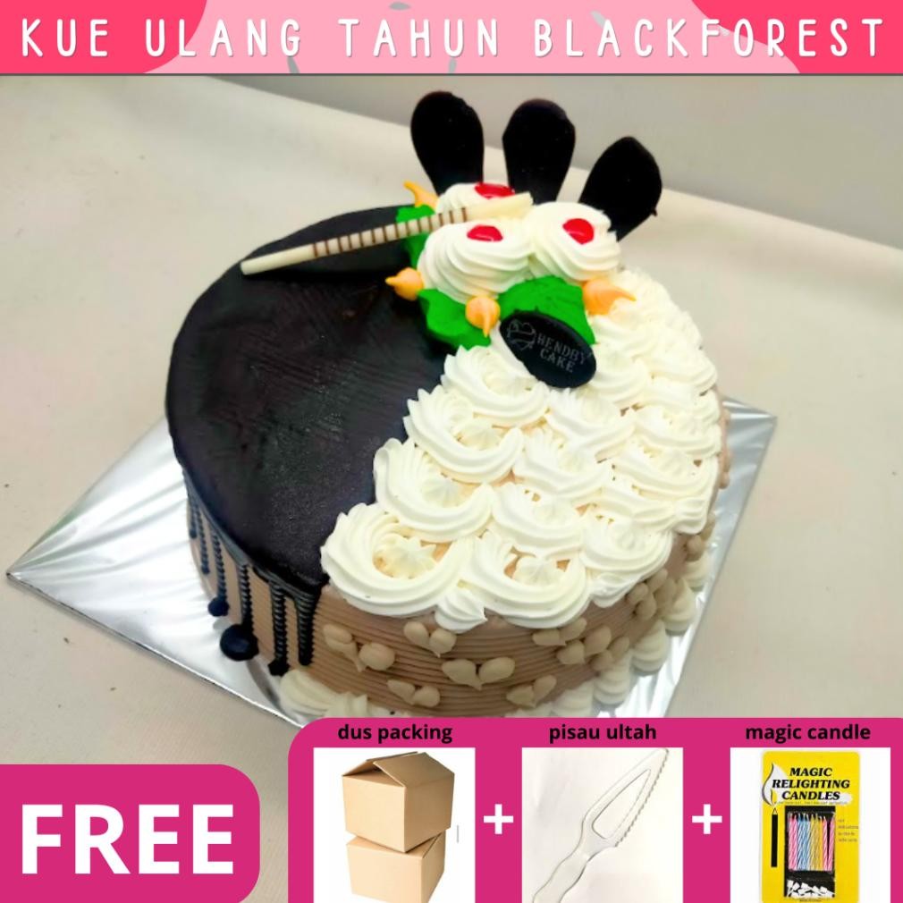 

Kue Ulang Tahun / Cake Ulang Tahun / Birthday Cake / Blackforest / Coklat / Kue Ultah Nugi