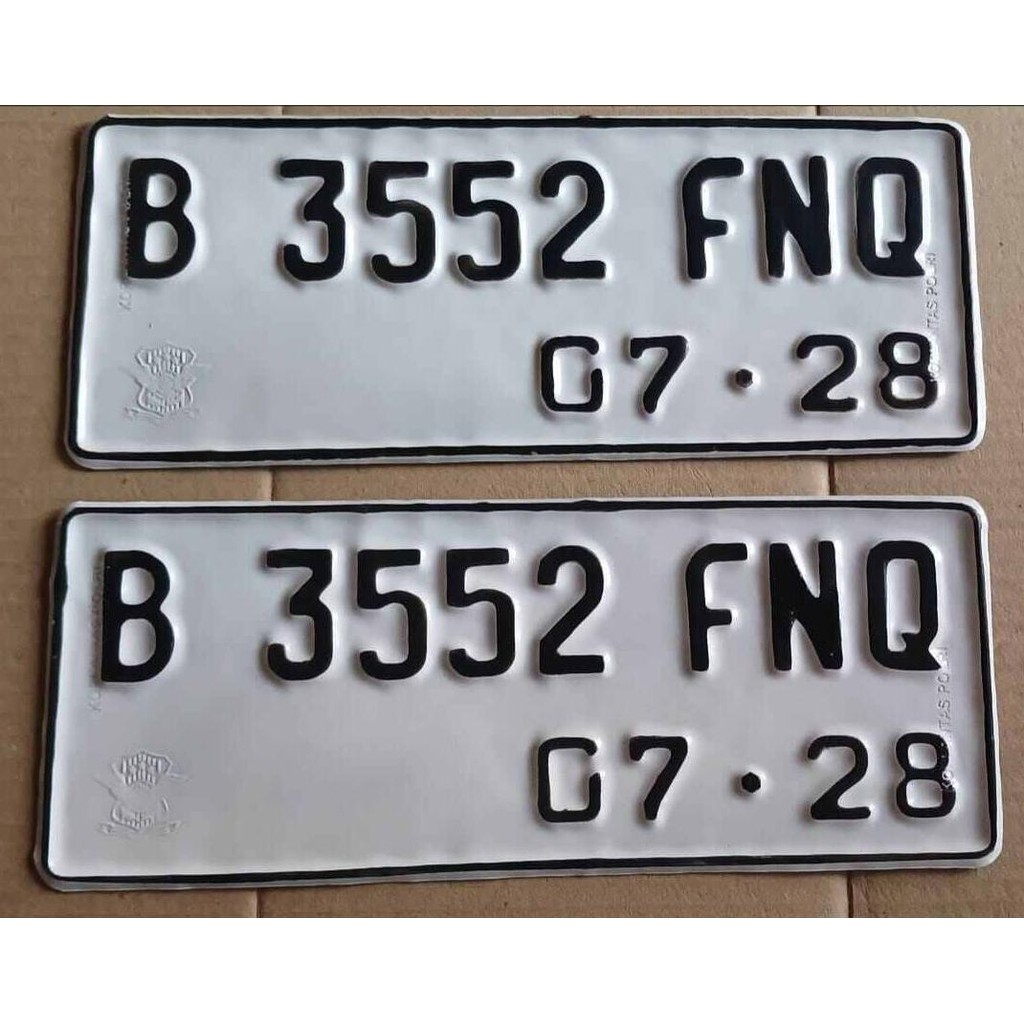 PLAT NOMOR MOTOR STANDAR COSTUM