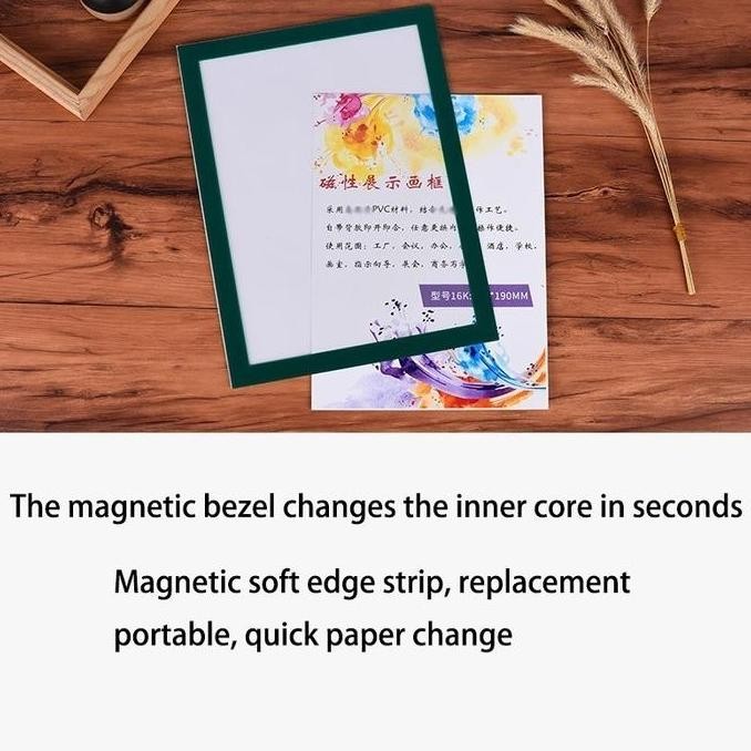 

Frame Poster Magnetic / Bingkai File Frame / Tempat Poster Tempel / Tempat Brosur Tempel / Sign Holder Document A1 A2 A3 A4 A5 A6