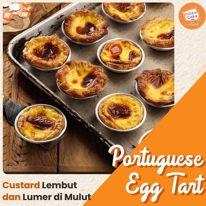 

PILLOW CAKE PORTUGUESE EGG TART (Isi 6 pcs / per box) Nugi