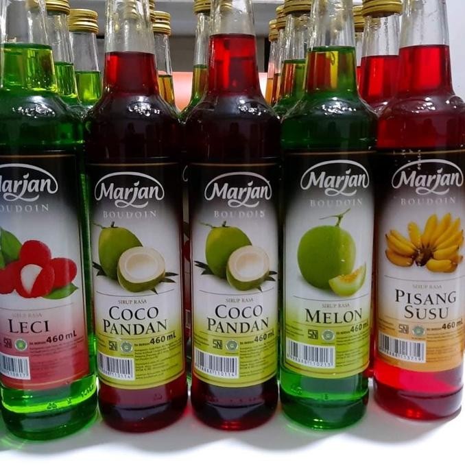 

Sirup Marjan Cocopandan/melon/leci/strawberry/moca (460ml) khusus grab/gojek Nugi