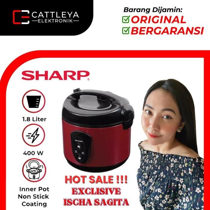 [COD] [LIVE EKSKLUSIVE] ISCHA SARGITA SHARP RICE COOKER / MAGIC COM KSN 18-MG-SL / KSN 18 MG-RD (1,8