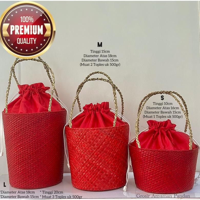 

Tas Pandan EMBER POLOS GG RARA Tas Parcel Tas Anyaman Keranjang Hantaran Tas Hampers Nugi