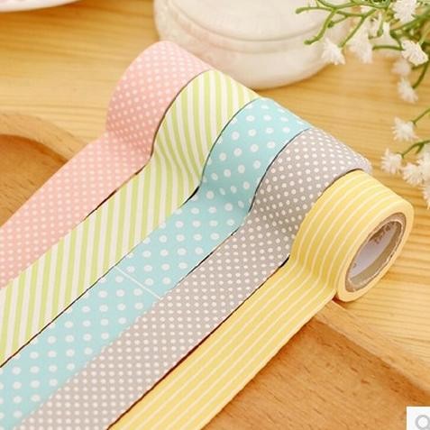 

Solasi/ Selotip Kertas Dekorasi Polkadot dan Garis Nugi