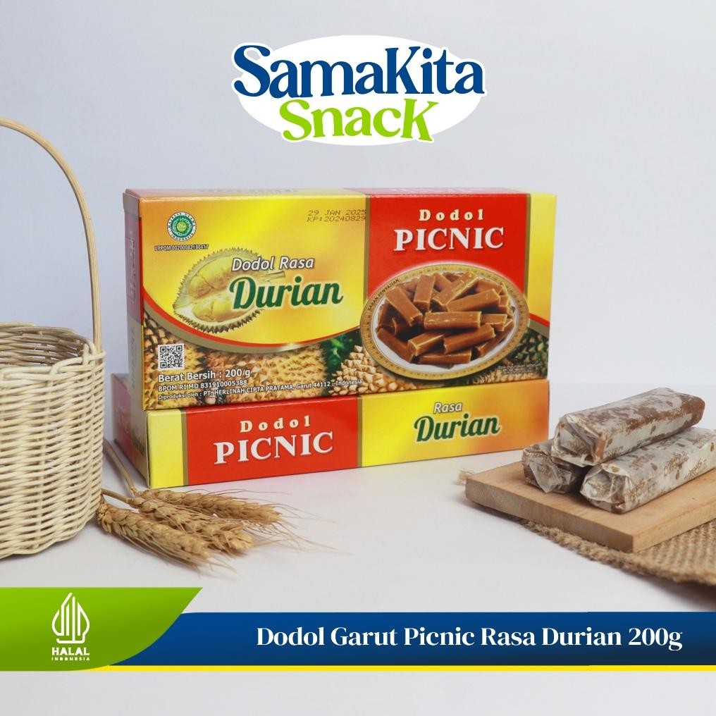 

Dodol Garut Asli Murah Berkualitas Original Makanan Khas Garut - PICNIC Dodol Rasa Durian 200 Gram Nugi