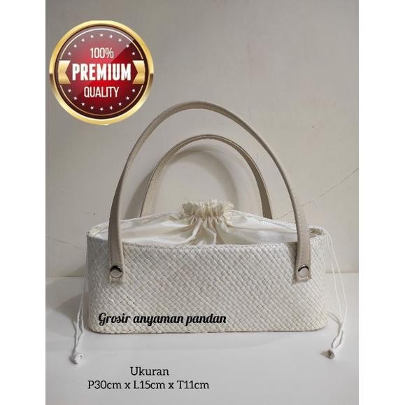 

Tas goodiebag KOTAK PANJANG BAKI MDD GAGANG VINIL CENTANG SATU tas parsel hampers lebaran aesthetic tas pandan anyaman toples kue Nugi