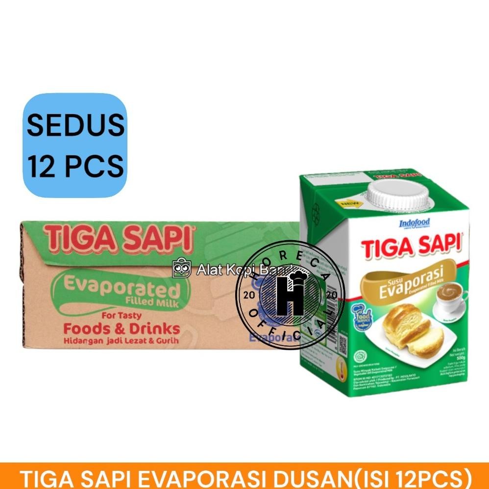 

EVAPORATED MILK TIGA SAPI/SUSU EVAPORASI TIGA SAPI 500GR PERDUS Nugi