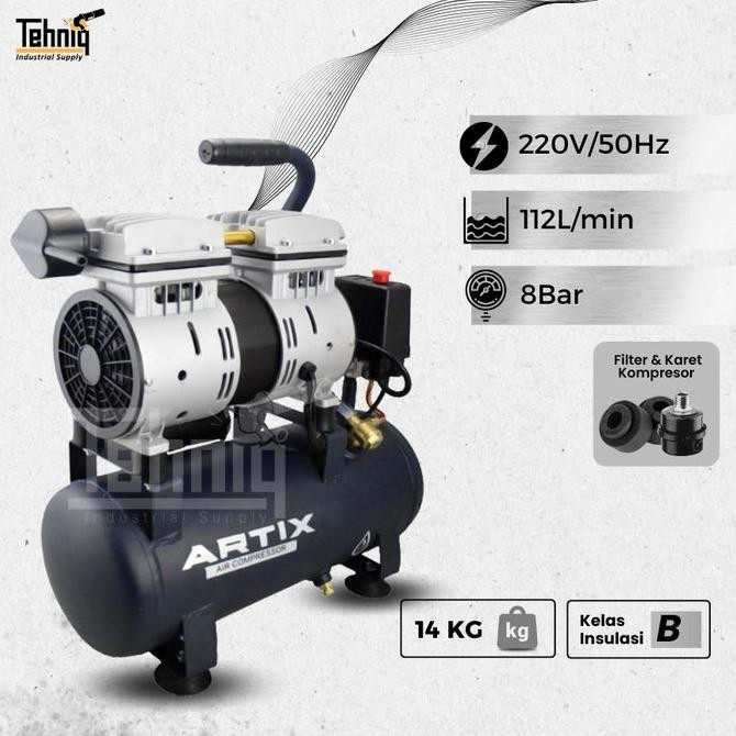 KOMPRESOR LISTRIK ANGIN TANPA OLI ARTIX OIL LESS COMPRESSOR OA 07-09