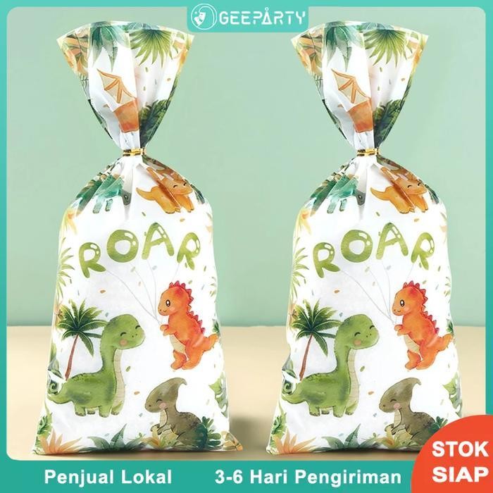 

Bis 20 Pcs Tas Permen Dinosaurus Lucu Kartun Tyrannosaurus Rex Dicetak Plastik Tas Hadiah Untuk Dekorasi Pesta Ulang Tahun Anak