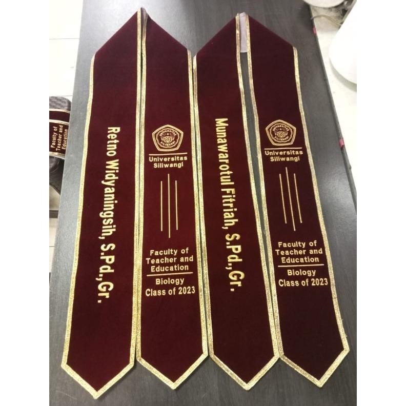 [ PROSES.CEPAT ] Lapis Furing - Selempang Wisuda Leher  Beludru Premium Bordir Komputer / Selempang 