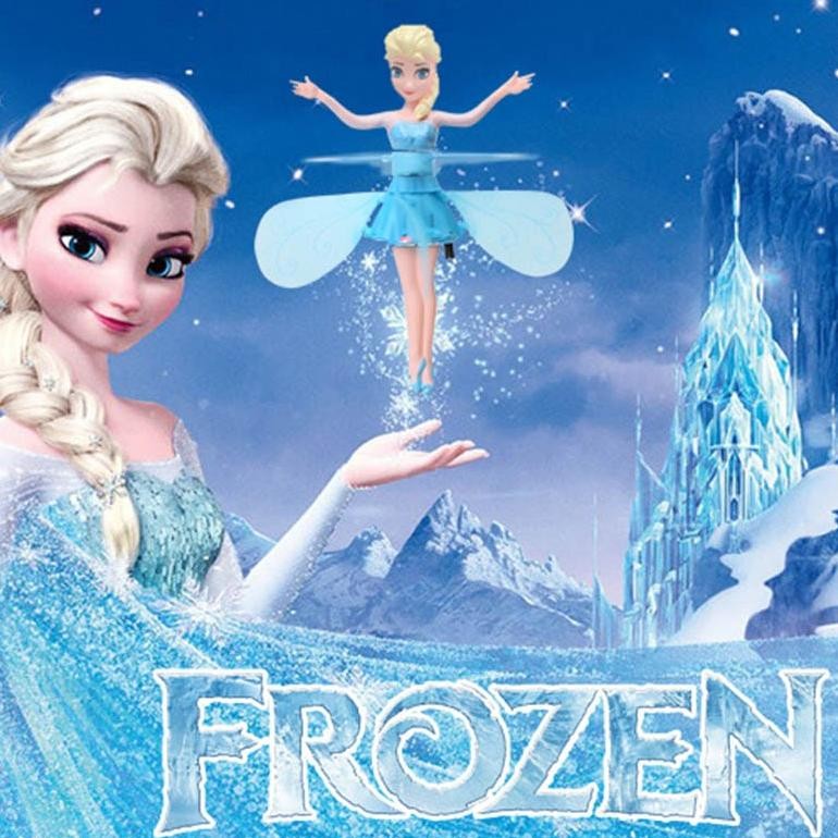Frozen Princess Elsa Fairy Magical Flying Suspended Aircraft Control Flying Dolls Toys mainan anak c