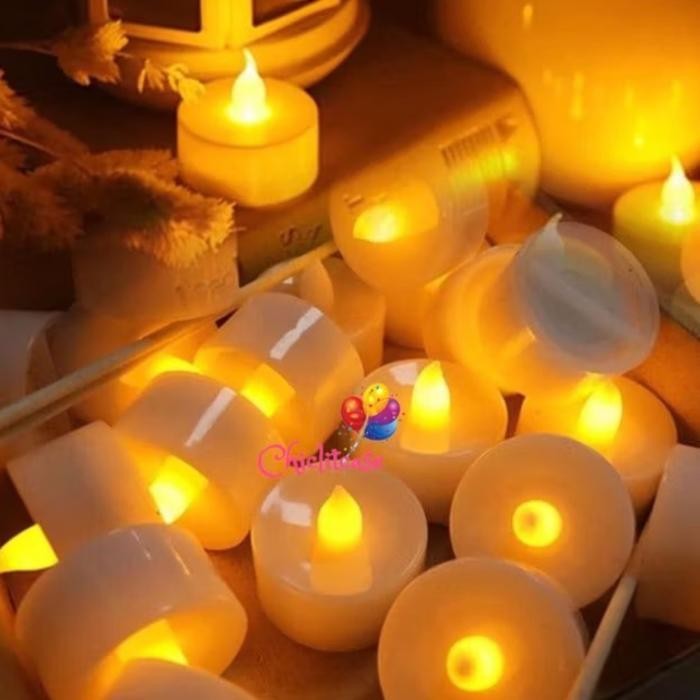 Lilin Lampu Led Elektrik Candle Pesta Dekorasi Pink Biru Hijau Merah Kuning Natal